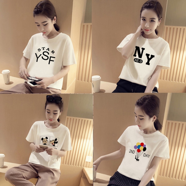 λευκό T-shirt Γυναίκες με κοντά μανίκια