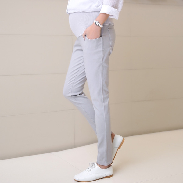 Памучни пролетни панталони за бременни в пет цвята.