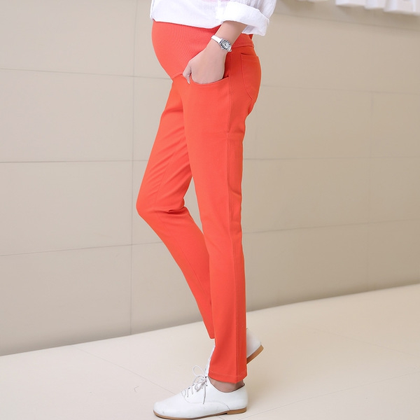 Памучни пролетни панталони за бременни в пет цвята.