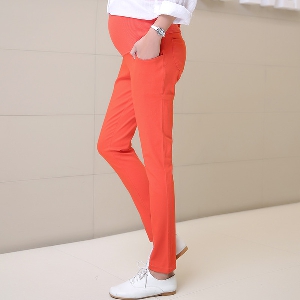 Памучни пролетни панталони за бременни в пет цвята.