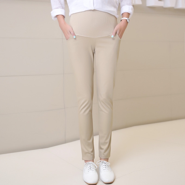 Памучни пролетни панталони за бременни в пет цвята.