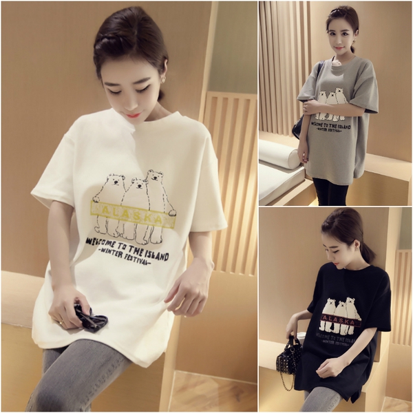 Летни памучни тениски за бременни в четири цвята.