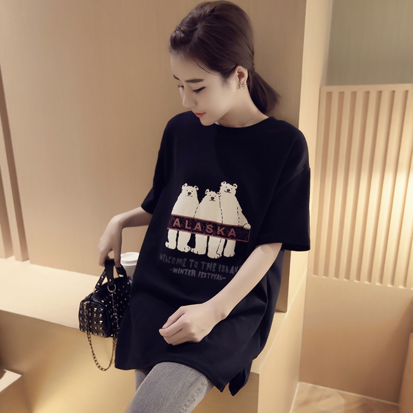 Летни памучни тениски за бременни в четири цвята.