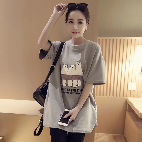 Летни памучни тениски за бременни в четири цвята.