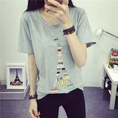 Λεπτό καλοκαίρι T-shirt για νεαρές κυρίες σε διάφορα χρώματα