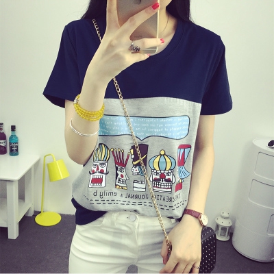 Λεπτό καλοκαίρι T-shirt για νεαρές κυρίες σε διάφορα χρώματα