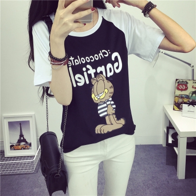 Λεπτό καλοκαίρι T-shirt για νεαρές κυρίες σε διάφορα χρώματα