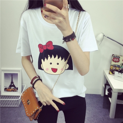 Λεπτό καλοκαίρι T-shirt για νεαρές κυρίες σε διάφορα χρώματα