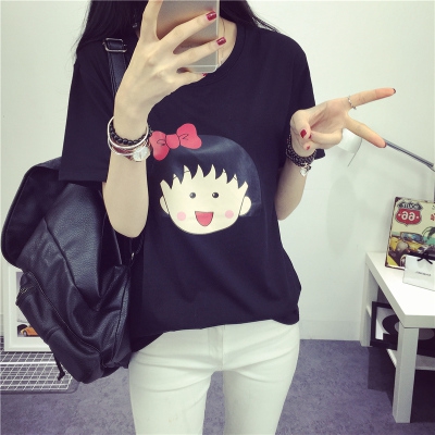 Λεπτό καλοκαίρι T-shirt για νεαρές κυρίες σε διάφορα χρώματα