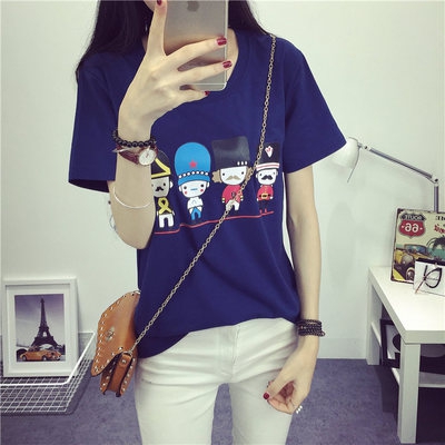 Λεπτό καλοκαίρι T-shirt για νεαρές κυρίες σε διάφορα χρώματα