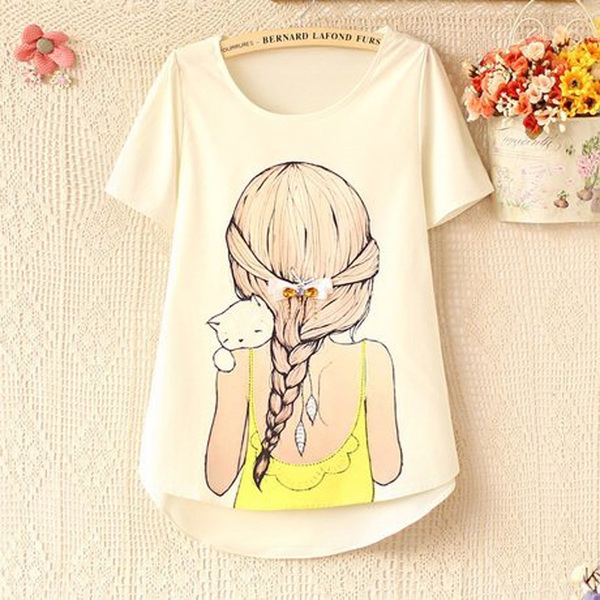 Οι γυναίκες σιφόν κορίτσι πουκάμισο με λευκό