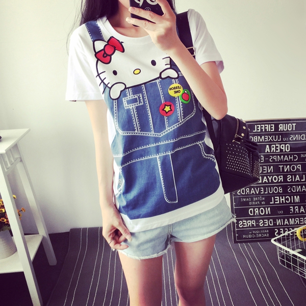 Дамска сладка тениска HELLO KITTY