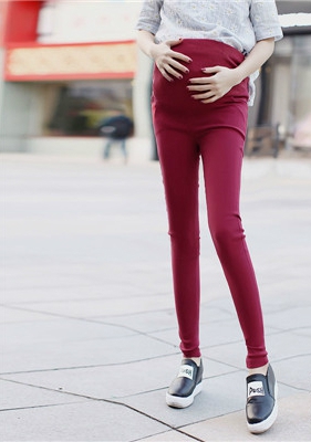 Пролетни цветни панталони тип Slim за бременни-пет цвята.