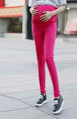 Пролетни цветни панталони тип Slim за бременни-пет цвята.