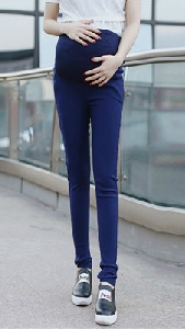 Пролетни цветни панталони тип Slim за бременни-пет цвята.