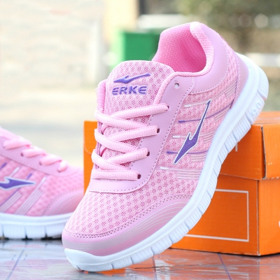 Дамски дишащи маратонки за лек спорт, джогинг, бягане и ежедневие - розови, жълти, сиви и сини