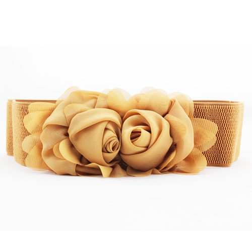 Γυναικείο ζώνη με τριαντάφυλλα σε μαύρο, γκρι, ροζ, κόκκινο, κίτρινο και λευκό