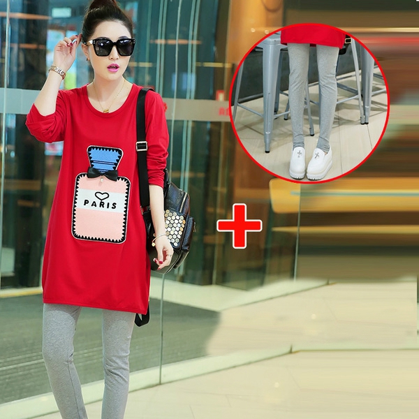  Σετ για τις έγκυες δύο μέρη - κολάν και χιτώνα.