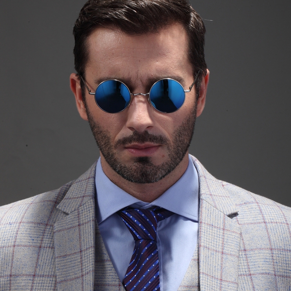 Unisex στρογγυλά  γυαλιά ηλίου με καθρέφτη αντανακλάσεις του γυαλιού