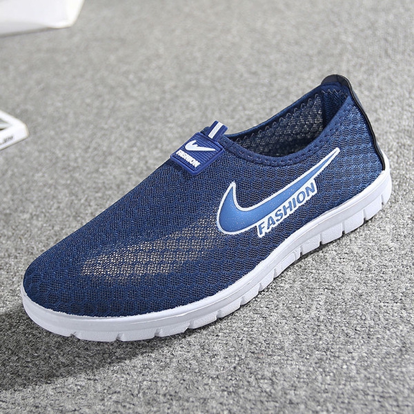 Мъжки летни обувки за бягане в няколко модела в син, сив и черен цвят