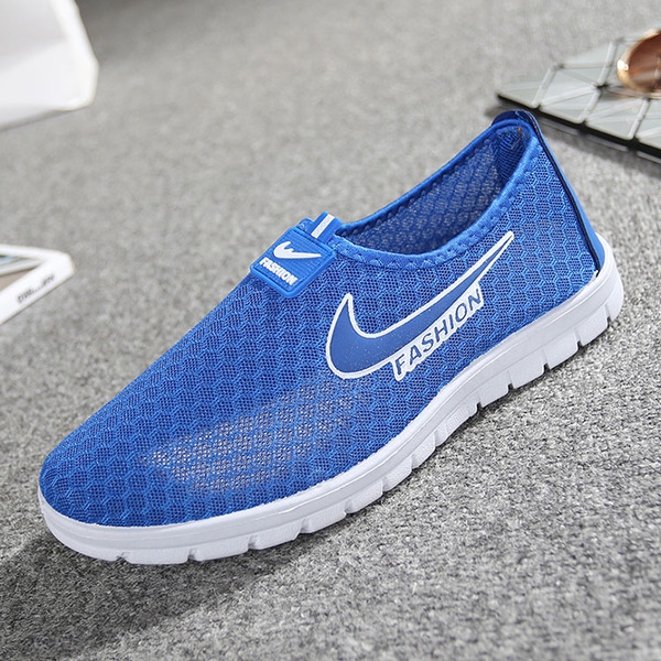 Мъжки летни обувки за бягане в няколко модела в син, сив и черен цвят