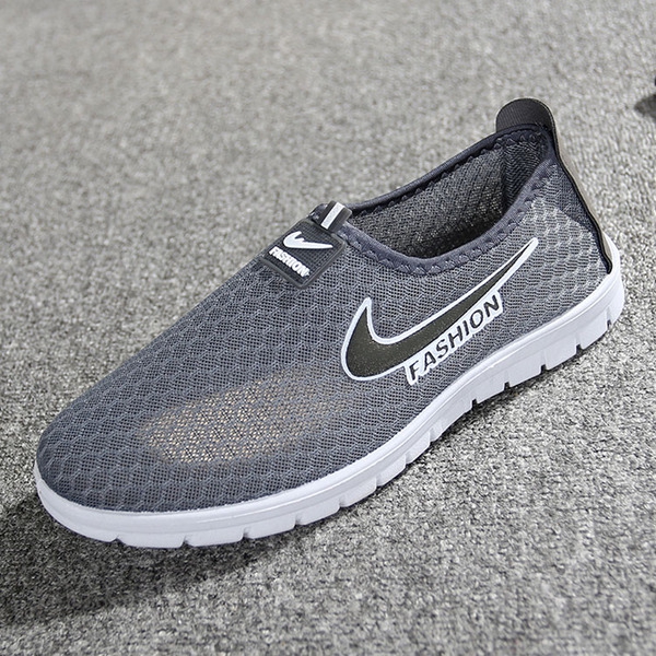 Мъжки летни обувки за бягане в няколко модела в син, сив и черен цвят