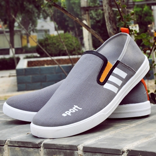 Мъжки платнени спортни обувки - за джогинг и ежедневие - сини, сиви и черни