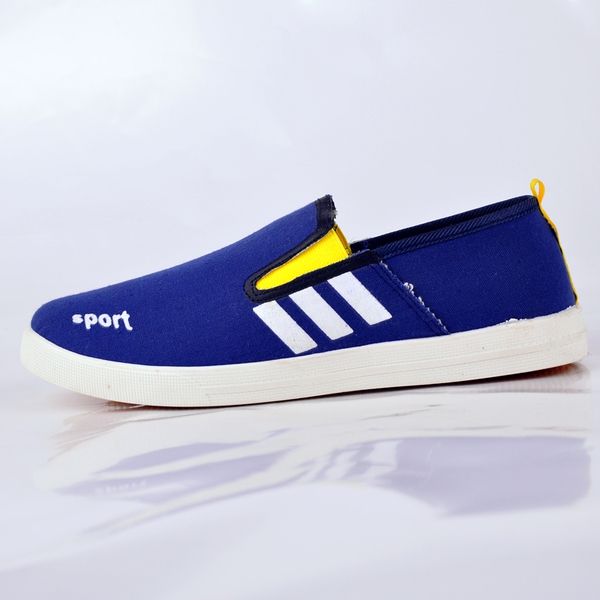 Мъжки платнени спортни обувки - за джогинг и ежедневие - сини, сиви и черни