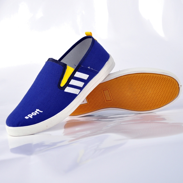 Мъжки платнени спортни обувки - за джогинг и ежедневие - сини, сиви и черни