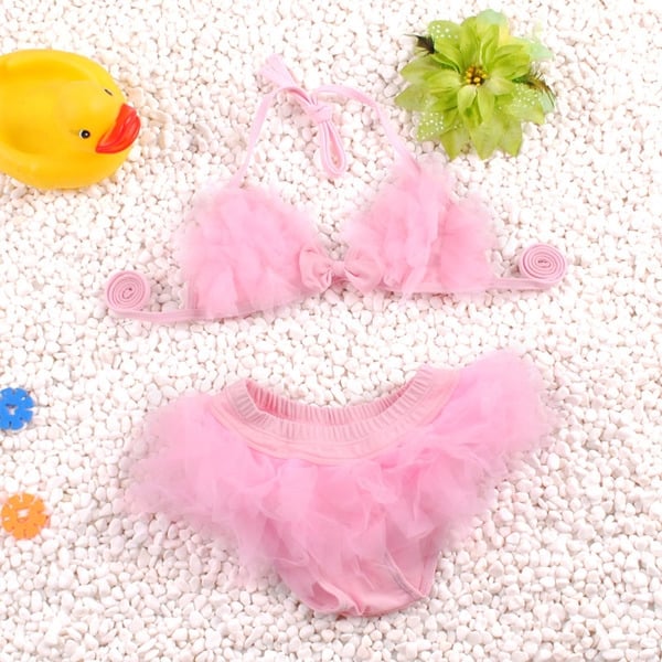 Детски цветни бански за момичета от 3 части