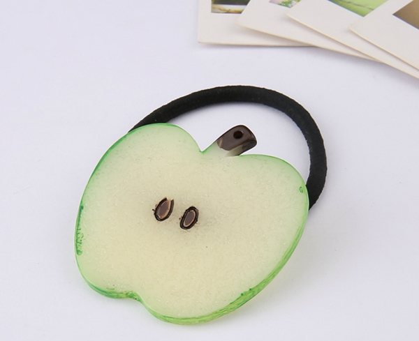 Ластици за коса в формата на ябълка,киви,яйце,диня,лимон и други - 9 модела