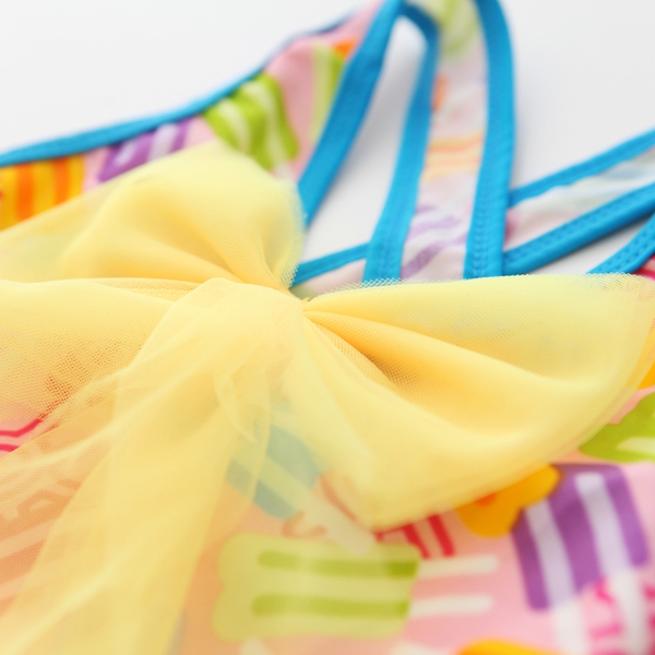 Детски бански с кръстосани презрамки за момичета