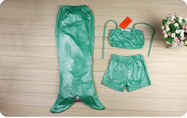 Детски бански тип русалка: 3 части