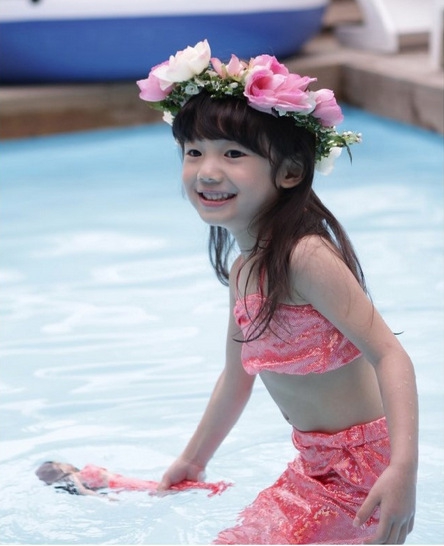 Детски бански тип русалка: 3 части