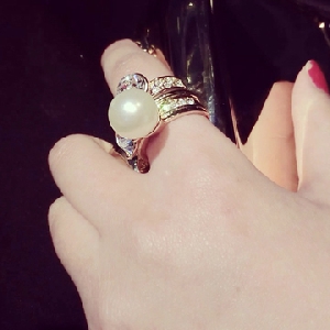 Дамски перлен пръстен