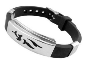 Мъжка гривна в сребристо-черен с зодиакални знаци и кръст