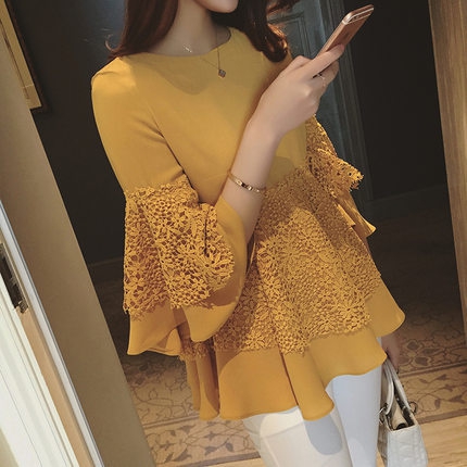 Πουκάμισο  για Έγκυες  από σιφόν και δαντέλα σε δύο χρώματα.