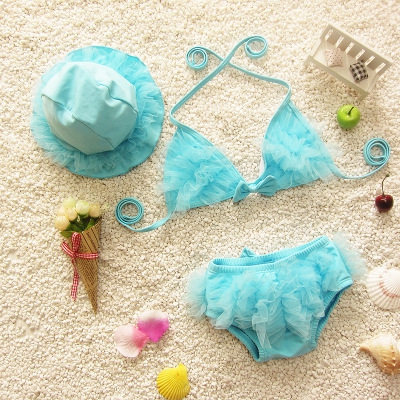 Детски луксозен бански за момичета: Жълт, Розов, Цикламен, Син, Оранжев, Лилав