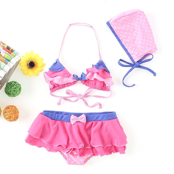 Детски бански плисиран за момичета