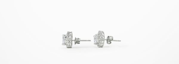 Ανδρικά σκουλαρίκια στο στυλ του τυρκουάζ-ασημί χρώμα