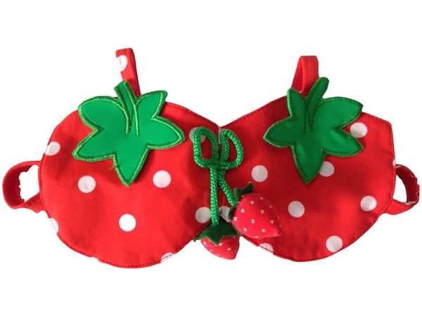 Детски ефектен бански ягода за момичета