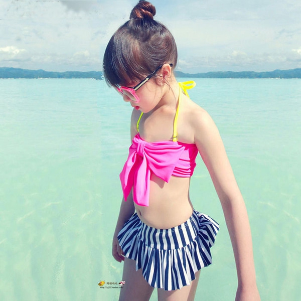 Детски бански с горнище панделка 