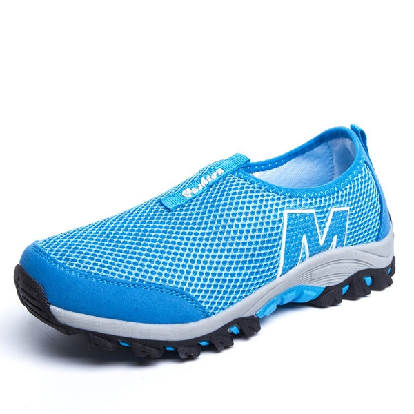 Мрежести дишащи туристически обувки за мъже и жени - 20 топ летни модела - сини, розови, сиви