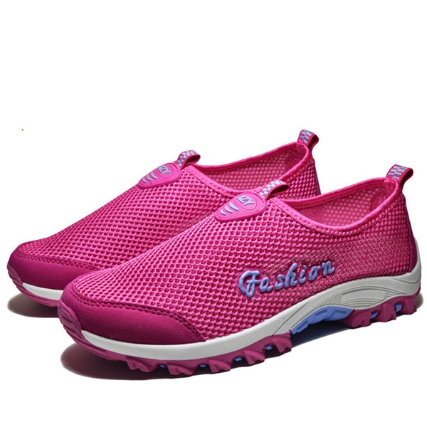 Мрежести дишащи туристически обувки за мъже и жени - 20 топ летни модела - сини, розови, сиви