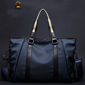 Компактни мъжки пътни чанти в черно и синьо 