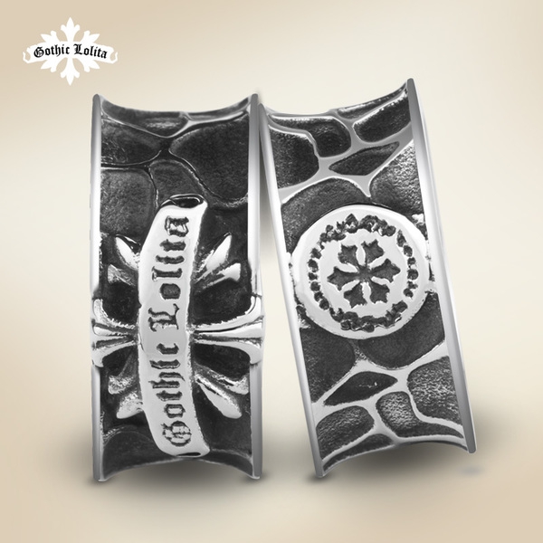 Ανδρικό δαχτυλίδι σε ασημί-μαύρο χρώμα - 1 μοντέλο