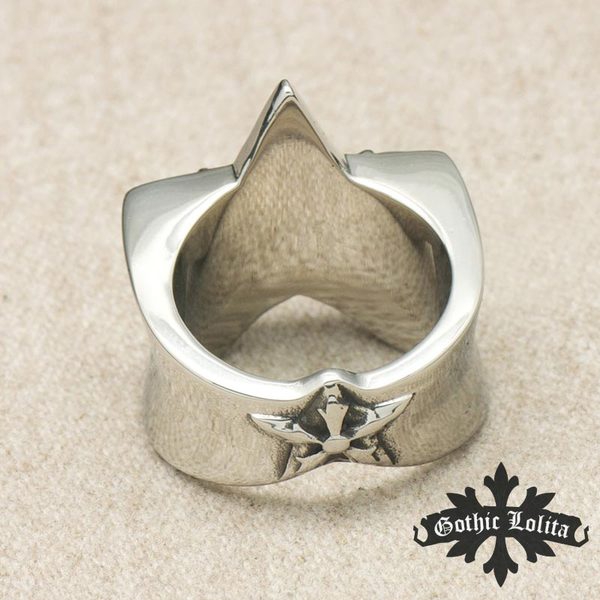 Ανδρικό δαχτυλίδι αστέρι σε ασημί χρώμα