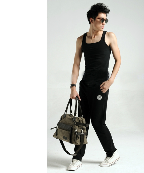 Меки мъжки и дамски пътни чанти  в черен и кафяв цвят - 42х30х15см