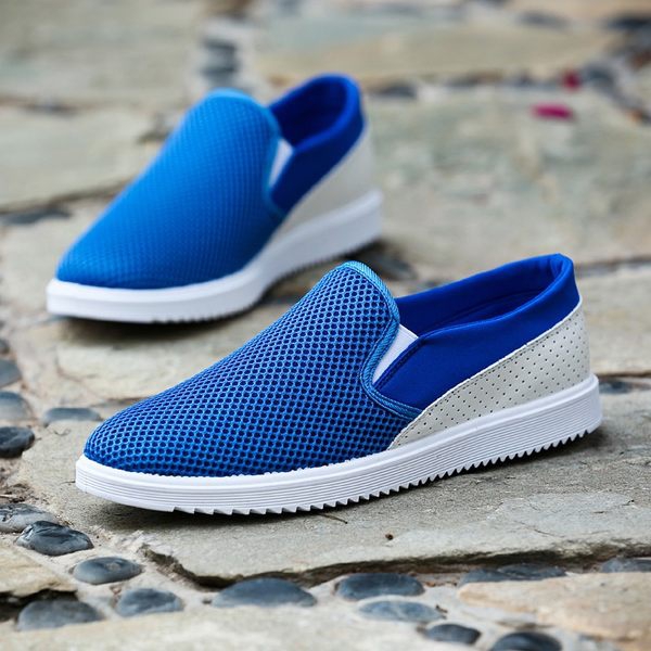 Мъжки летни спортни обувки за бягане - 6 модела в син, сив, зелен цвят - с дишаща мрежа