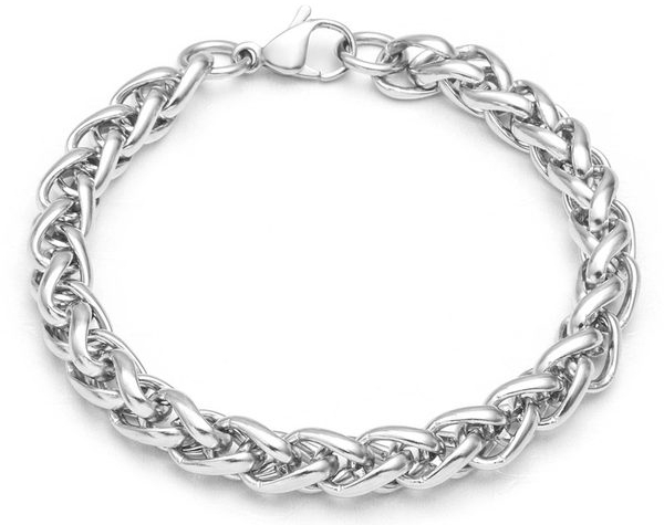 Ανδρικό βραχιόλι σε 1 μοντέλο σε ασημί χρώμα